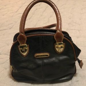 Mondani Black and Brown Leather Purse